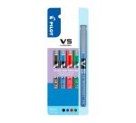Roller pen Pilot Hi-tecpoint V5 fine writing - sleeve of 4 classic colors 