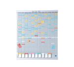 Planning à fiches T  annuel - 12 colonnes de 54 fentes, indice 2 - Nobo