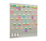 Planning à fiches T  annuel - 12 colonnes de 54 fentes, indice 2 - Nobo