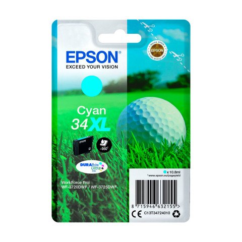 Epson 34XL cartucho original cian de alta capacidad (950 páginas)
