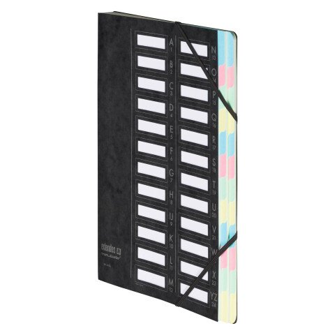 Carpeta clasificadora Extendos con 24 divisiones color verde