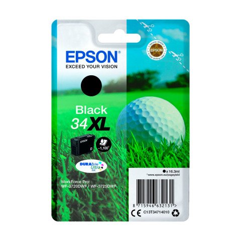 Epson 34XL cartucho original negro de alta capacidad (1100 páginas)