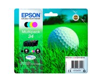 Epson 34 Pack 4 cartuchos originales negro + tricolor (350 + 3 x 300)