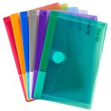 Tarifold velcro documentenhouder 16,5 x 10,9 cm geassorteerde kleuren - pak van 6