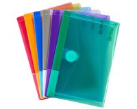 Aufbewahrungshüllen mit Klettverschluss Djois von Tarifold Color Collection 16,5 x 10,9 cm in verschiedenen Farben - Packung mit 6