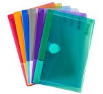 Chemise de présentation à scratch Tarifold 16,5 x 10,9 cm couleurs assorties - Paquet de 6