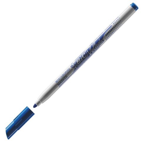 Rotulador de pizarra blanca Bic Velleda Punta Fina Azul