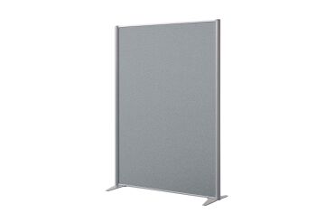 Cloison acoustique pleine B-Zen - Tissu Bondai - Pied fixe couleur aluminium