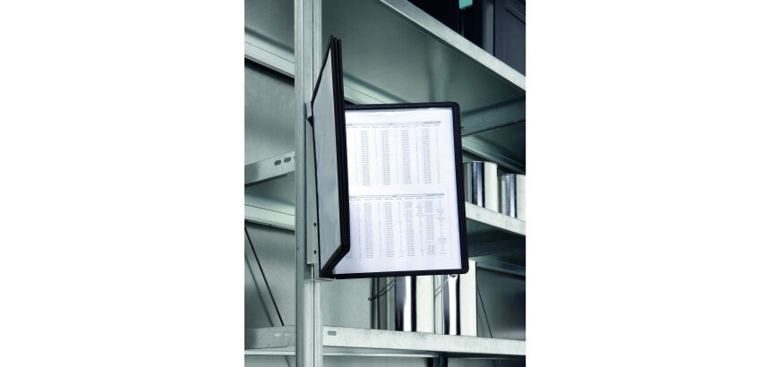 Magnetische snelzoeker wandmodel Durable Vario A4 5 hoesjes zwart