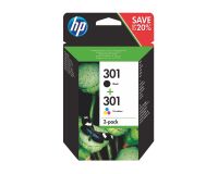 HP 301 Pack 2 Cartuchos Original negro + tricolor  (190 + 3 x 165)