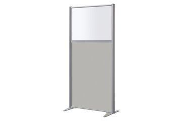 Akoestische scheidingswand B-Zen gemengd stof/transparant