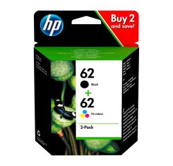 HP 62 Pack de 2 cartuchos Originales negro + tricolor (200 + 165 páginas)