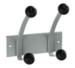 Patères murales doubles métal et plastique