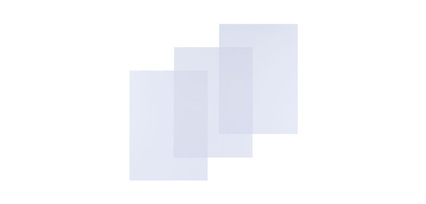 Couverture de reliure plastique 20/100 incolore - Paquet de 100