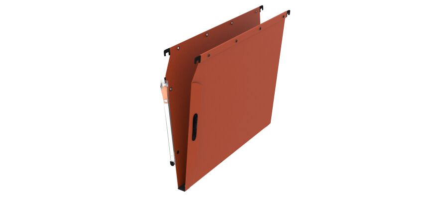 Dossier suspendu kraft velcro L'Oblique AZ fond 1,5 cm pour armoire - orange