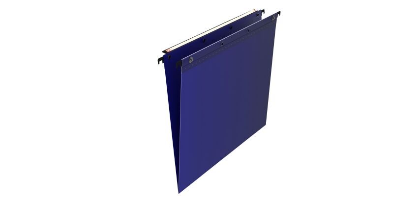 Suspension file for drawers polypropylene 5/10 V-bottom - blue