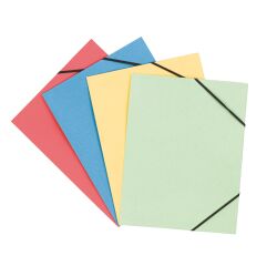 Carpeta con gomas 3 solapas Elba 24 x 32 cm lomo 2 cm colores surtidos