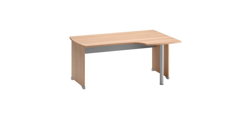 Bureau compact Quarta Plus L 160 cm piètement plein bois