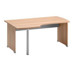Scrivania compact  sinistra L160 gambe piene Quarta Plus