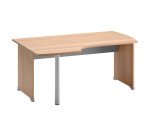Bureau compact Quarta Plus L 160 cm piètement plein bois