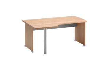 Compact desk Quarta Plus L 160 cm with solid wood legs