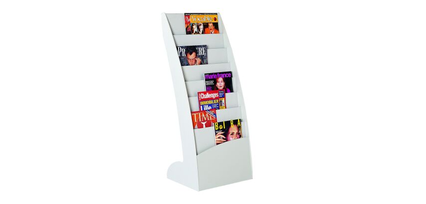Présentoir fixe monobloc 8 cases jusqu'au jusqu'au format A3 Paperflow