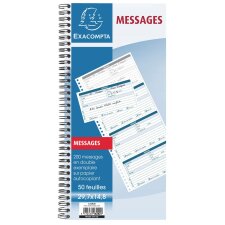 Carnet spirale autocopiant 200 "Messages reçus"