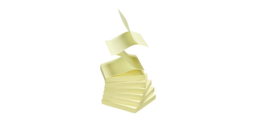 Z-notes herpositioneerbaar geel Bruneau 75 x 75 mm - 1 blok van 100 vellen