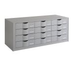 Bloc de classement 16 tiroirs bicolore