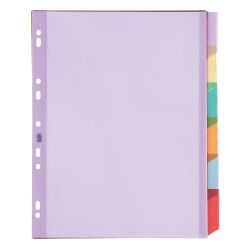 Set of maxi dividers, transparent PVC, 6 divisions