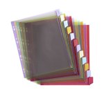 Intercalaires neutres plastique coloré A4+ Elba 12 onglets multicolores - 1 jeu
