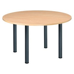 Vergadertafel B 120 cm 4 buisvormige poten Excellens