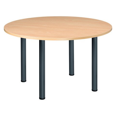Mesa Redonda Haya 120 cm Patas de tubo en antracita