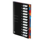 Trieur plastique Oxford 12 compartiments au format 24 x 32 noir
