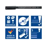 Stylo feutre permanent Staedtler Lumocolor 313 'dry safe' couleurs assorties 0,4 mm - Pochette de 8