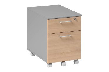 Caisson mobile Quarta Plus hêtre ambré 2 tiroirs