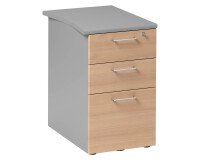 Drawer box desk height wood Quarta Plus 3 drawers
