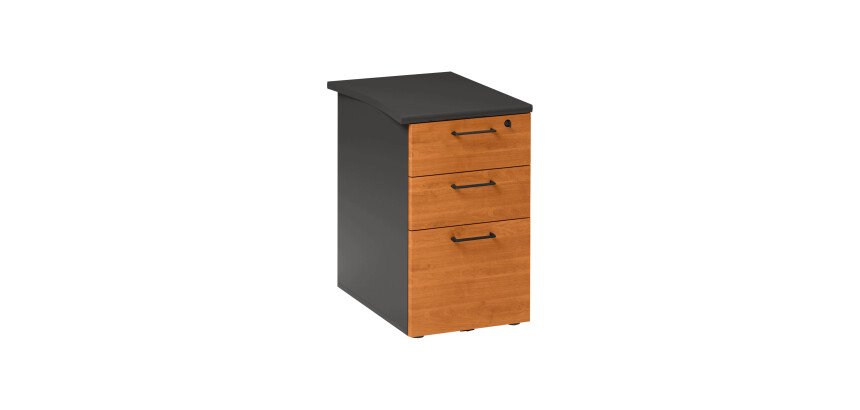 Caisson hauteur de bureau 3 tiroirs profondeur 61 cm - Jazz