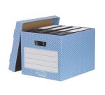 Caisse archives mini carton Fellowes Style H 33,5 x L 40,4 x P 29,2 cm bleue