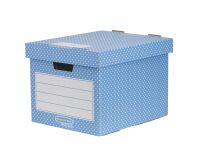 Mini Archivbox aus Karton Fellowes Style H 33,5 x B 40,4 x T 29,2 cm blau