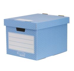 Mini archive boxes in cardboard Fellowes Style H 33.5 x W 40.4 x D 29.2 cm blue