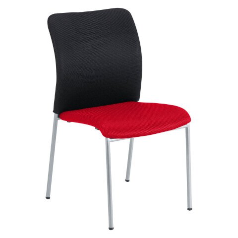 Silla confidente Bruneau Siracusa rojo