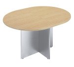 Table de réunion ovale modulable L140 x P 120 cm pieds croix Excellens