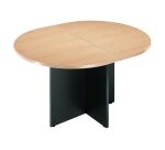 Table de réunion ovale L 140 cm plateau hêtre pieds croix Essens