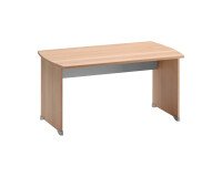 Straight desk W 80 cm alder full undercarriage Quarta Plus 