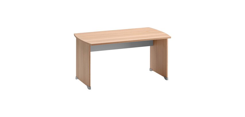 Bureau droit Quarta Plus piètement plein bois