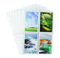 Fundas multitaladro OXFORD 23,5 x 31,5 cm para fotos polipropileno liso 8/100 - Bolsa de 10