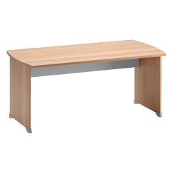 Bureau droit L 160 x P 80 cm piètement plein bois - Jazz
