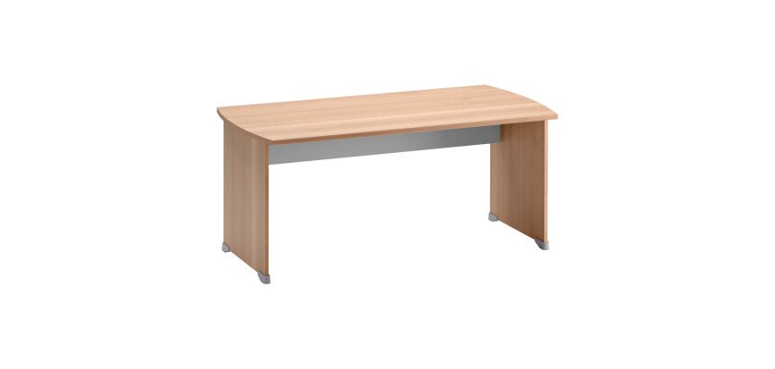 Bureau droit L 160 x P 80 cm piètement plein bois - Jazz