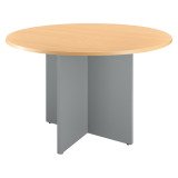 Table ronde 120 cm plateau hêtre pieds croix Essens